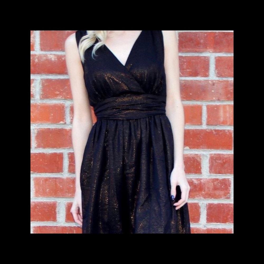 Black/Gold Shimmer Dress - Picture 3 of 4
